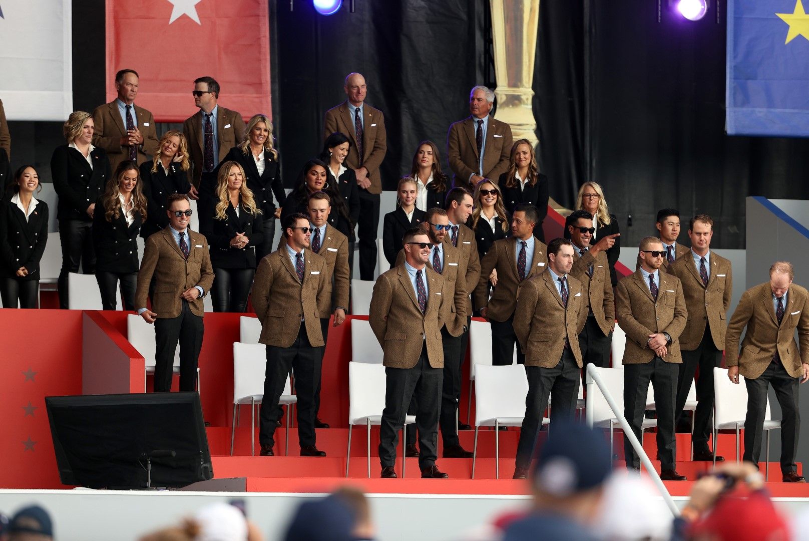 Отборът на САЩ по време на церемонията по откриването на Ryder Cup
